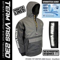 Team Vass 230 Winter Lined Smock in Grey/Black